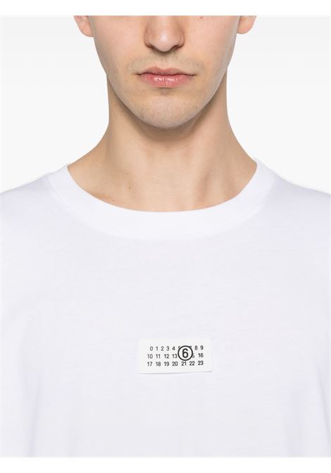 t-shirt con toppa uomo bianca MM6 MAISON MARGIELA | SH0GC0032 S24312100